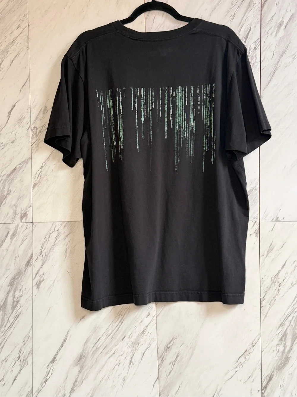 Uniqlo Matrix UT Graphic Black Neo Bullet Time Double Sided Tee Size XL - Picture 5 of 7